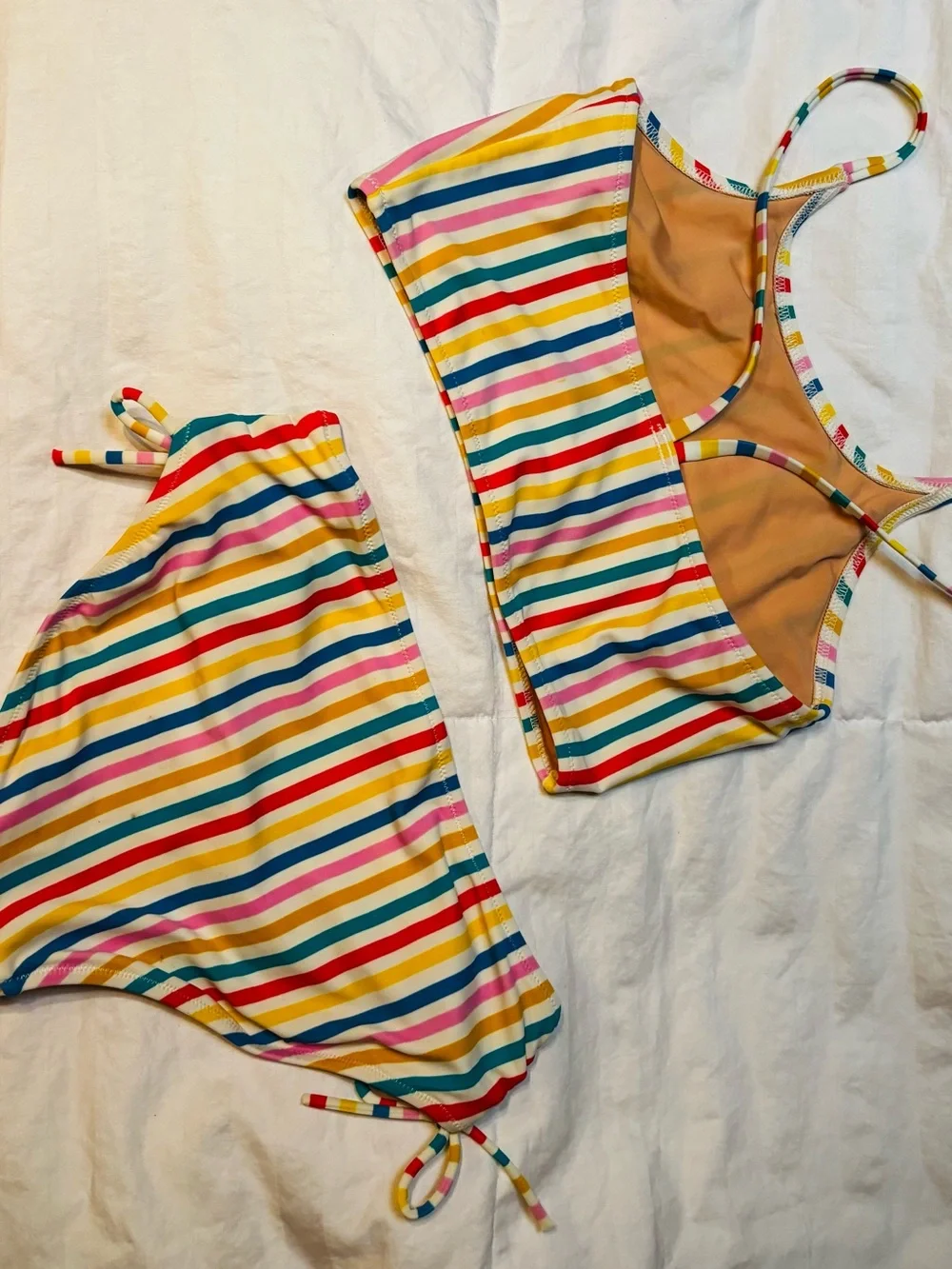 Kids Multicolor Stripe Two-Piece Swimsuit